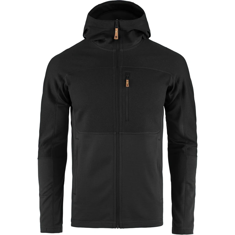 Fjällräven Mens Abisko Trail Fleece Jacket, Black, XL EU