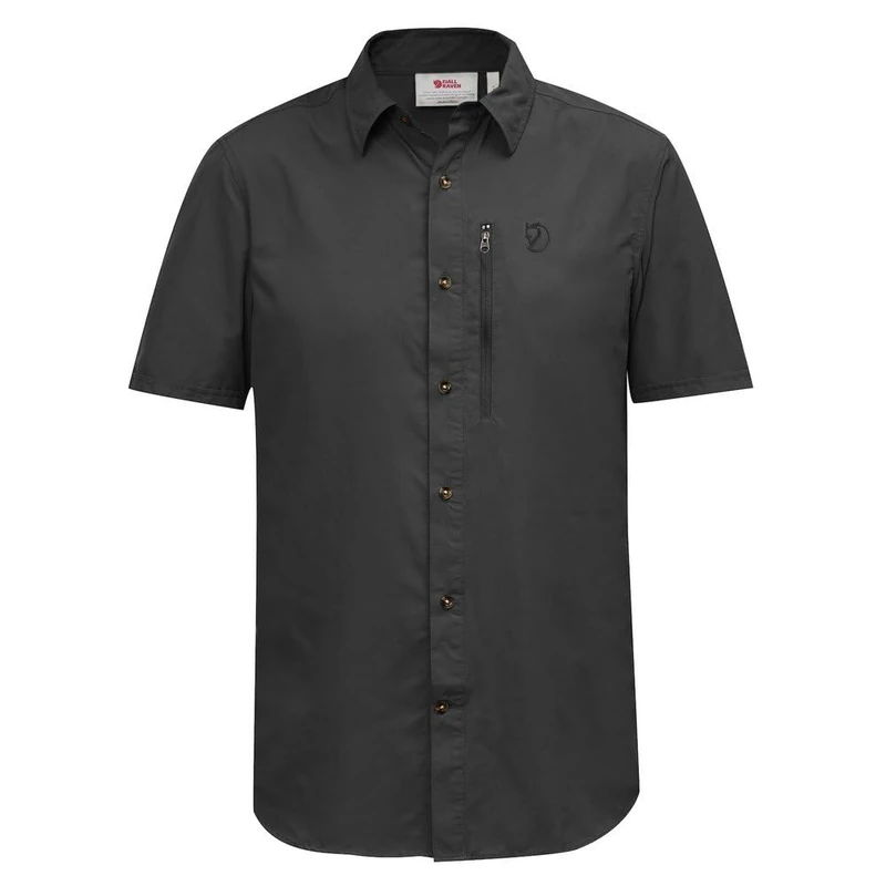 FJALLRAVEN F82268-030 Abisko Hike Shirt SS M Dark Grey XS