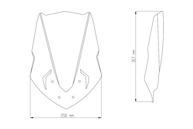 Puig – 7654A: Windscreen Dome New Generation Yamaha MT 125 Colour Blue Yamaha Mt-125 (15)