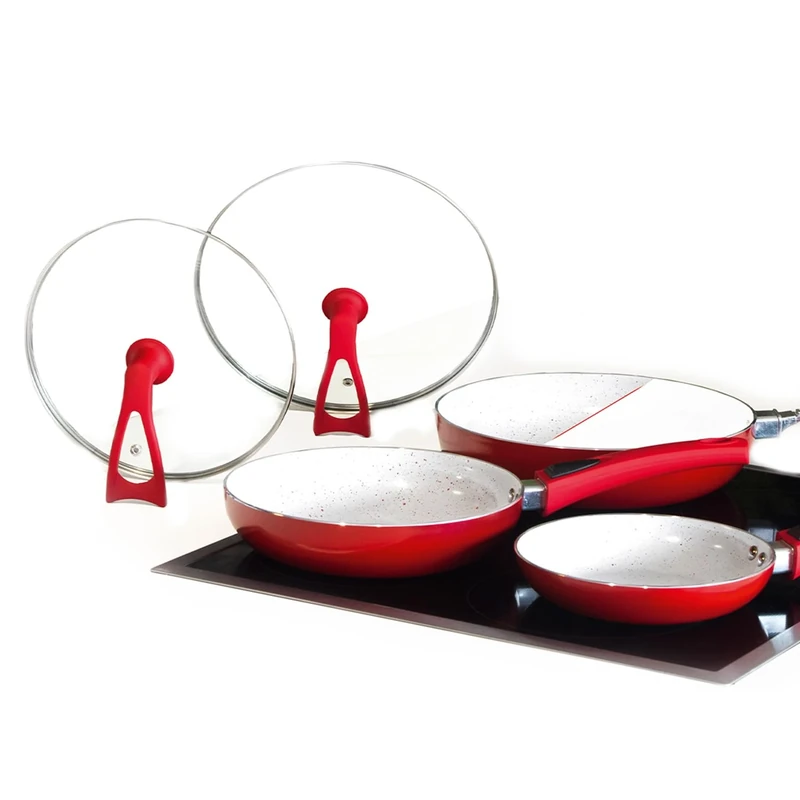 Duo 2 Magic Premium Set 28 cm + 24 cm Pans with Lid + 20 cm Pan with Removable Handle, Thermo-Ceramic, Suitable for All Hob Tops, Electric, Ceramic, Gas and Induction - Image 1
