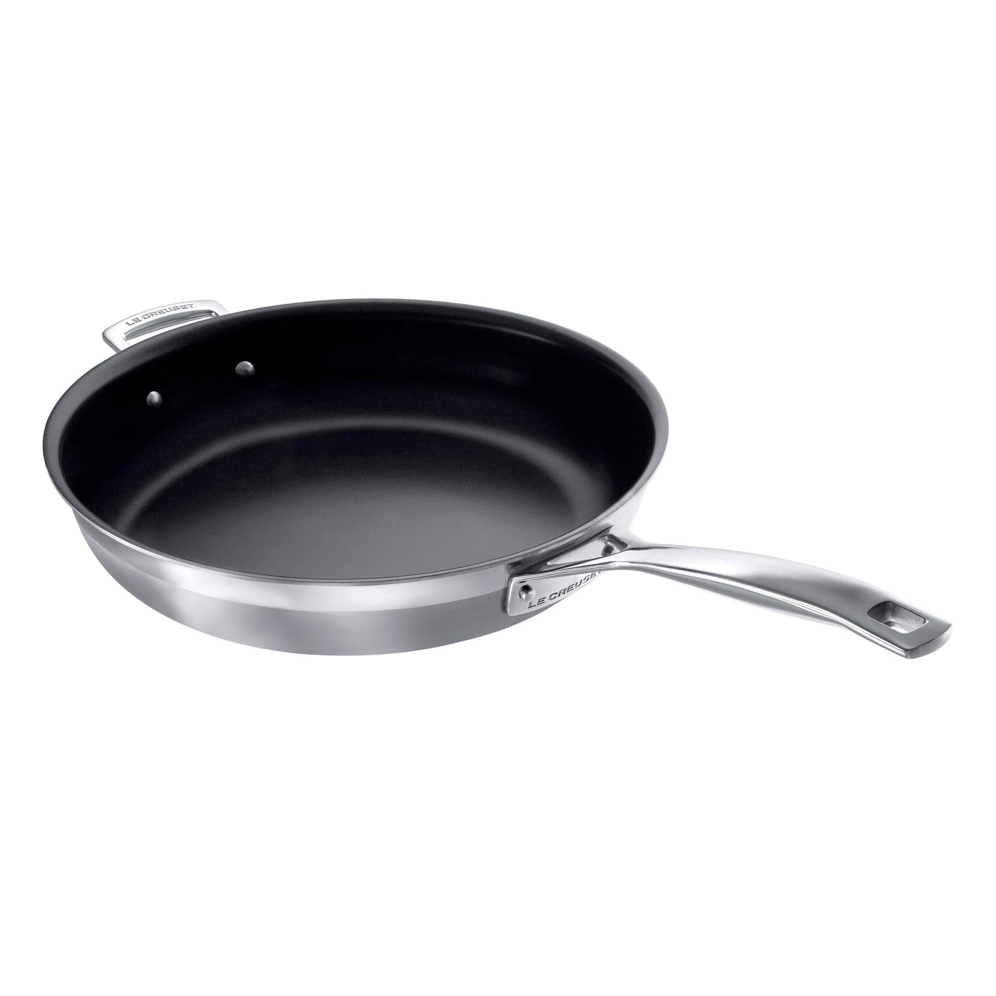 LE CREUSET 3-Ply Stainless Steel Non-Stick Frying Pan, 30 x 6.5 cm, 96100330000000, Silver