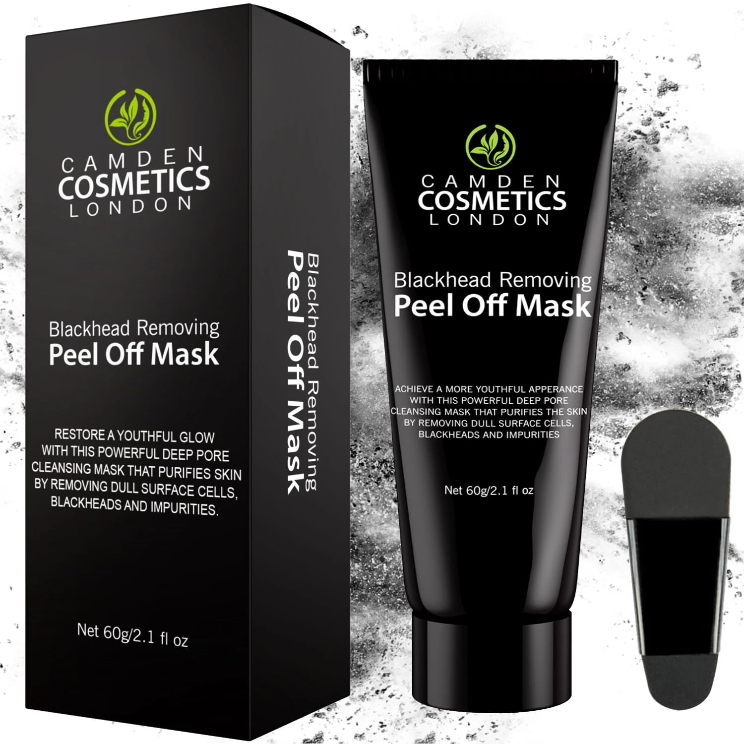 Blackhead Peel off Face Mask For Men & Women - Blackhead Remover + FREE APPLICATOR, Activated Charcoal Face Mask Removes Blackheads, Purifying Cleanser, Whiteheads Extractor/Removal, Pore Exfoliating
