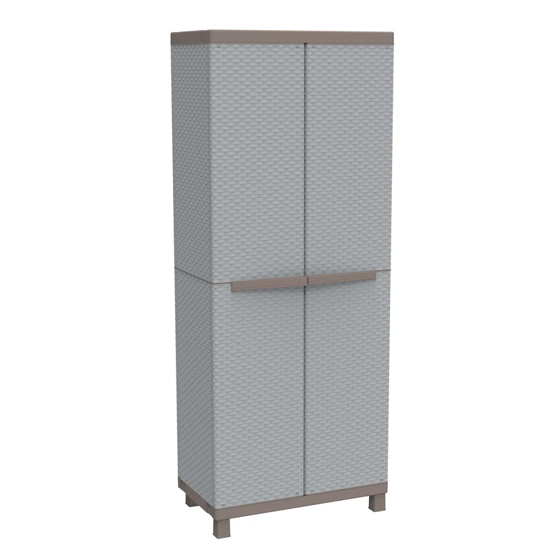 Terry, C-Rattan 2680, 2 Door Cabinet and 3 Internal Shelves - 68x39x170 cm