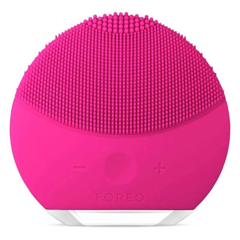FOREO LUNA mini 2 Facial Cleansing Brush - Travel Accessories - Face Massager Electric - All Skin Types Ultra-hygienic Skincare - Simple Face Wash - Silicone Electric Face Cleanser - Fuchsia