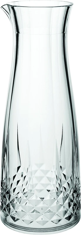 Utopia Gatsby Polycarbonate Carafe 36oz / 1.1 Litre - Set of 6 - Vintage Plastic Wine Decanter Transparent