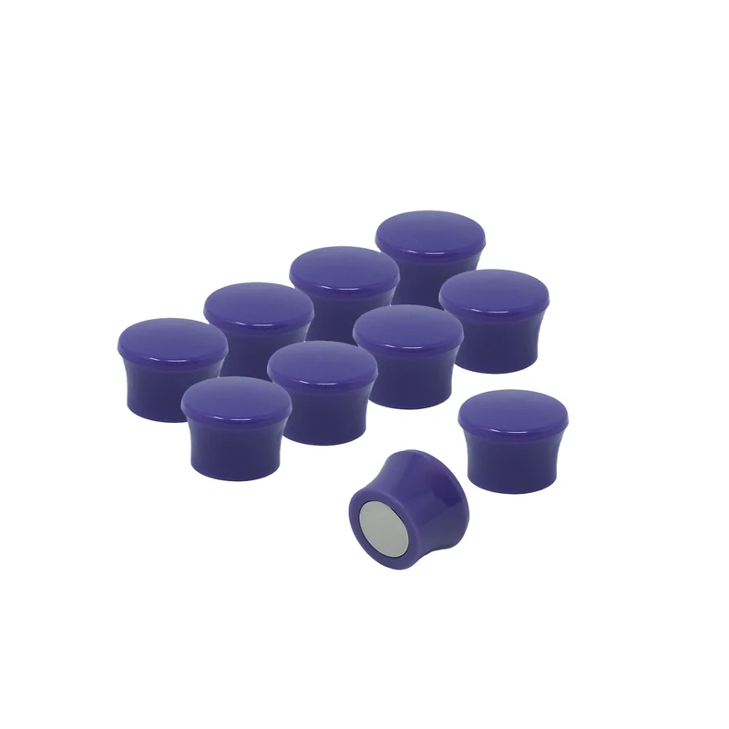 Small High Power Purple Memo Board Magnets for Fridge, Whiteboard, Noticeboard, Filing Cabinet - Pack of 100