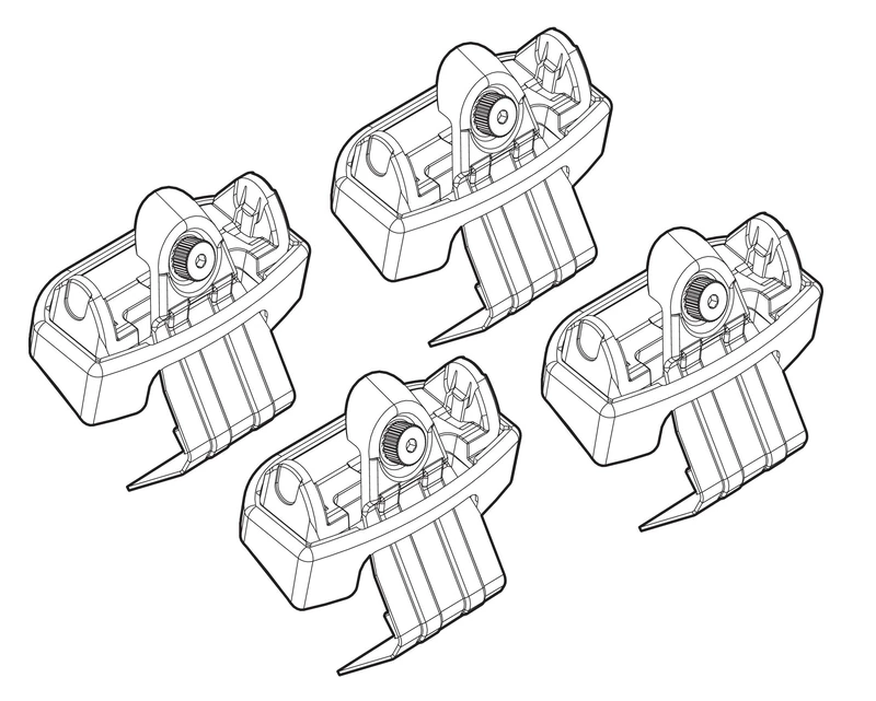 Lampa n21166 Attacks Kit for Mounting on the Roof of two bars, 166