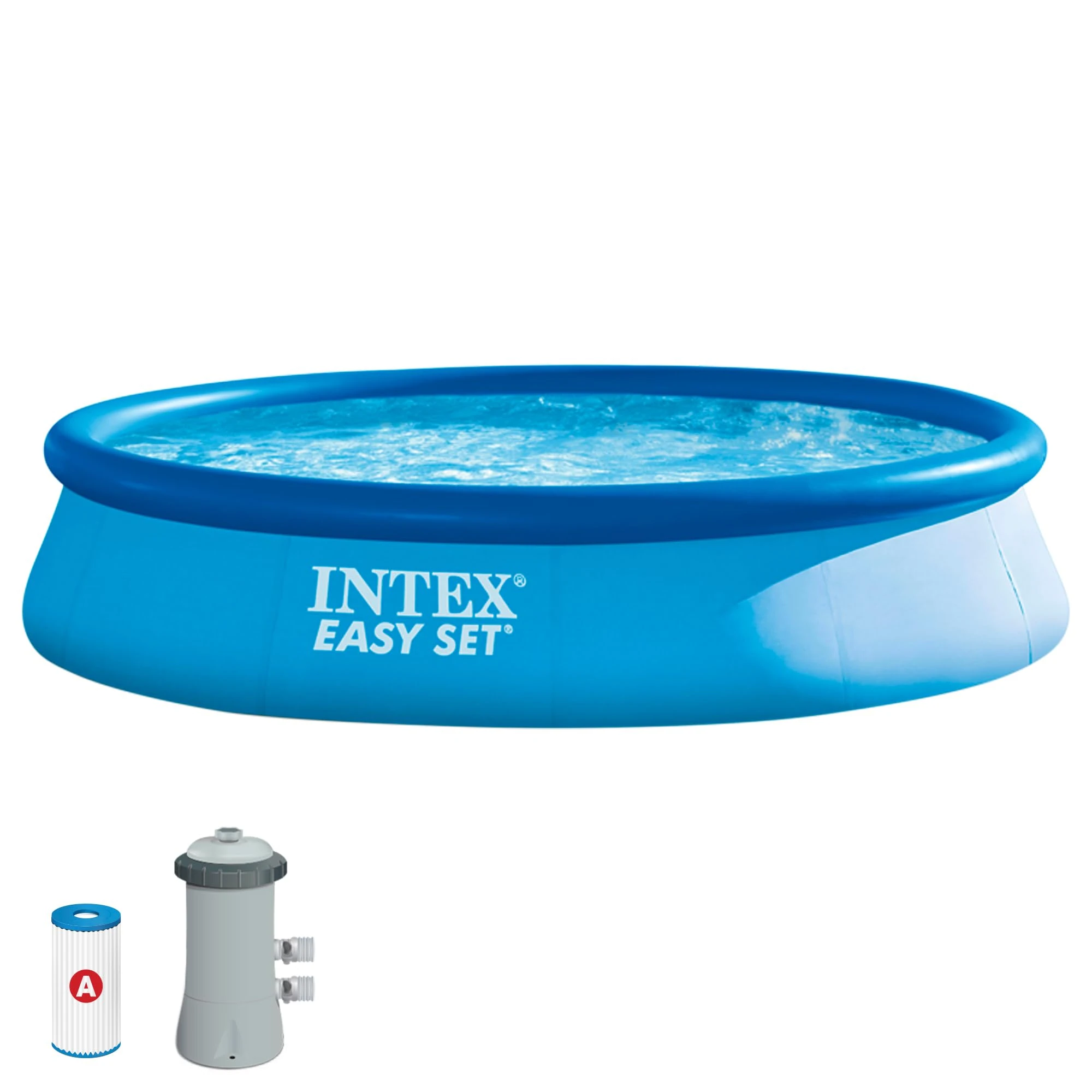 INTEX 28141EH Large Round Easy Set Swimming Pool - 13ft by 33" with Filter Pump