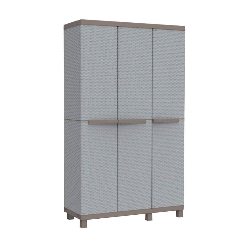 Terry, C-Rattan 102a, 3 Door Multifunction Cabinet with 2 Separate Compartments - 102x39x170 cm