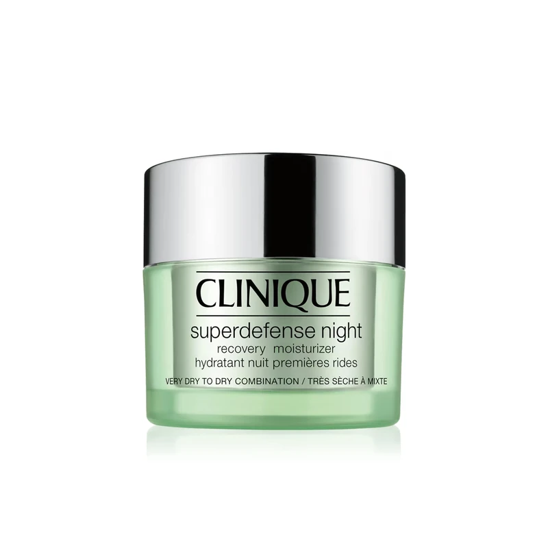Clinique Superdefense Night Recovery Moisturizer, Anti-Ageing, Hydrating & Firming Night Cream For All Skin Types