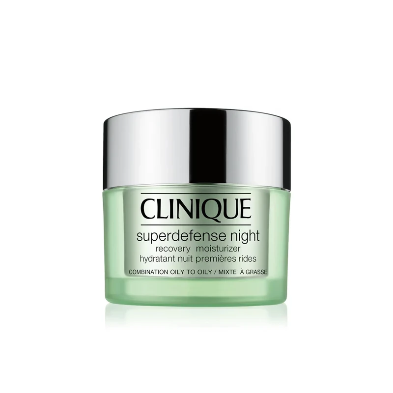 Clinique Superdefense Night Recovery Moisturizer, Anti-Ageing, Hydrating & Firming Night Cream For All Skin Types