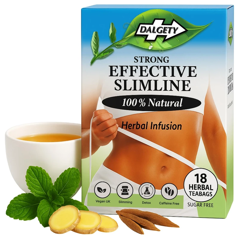 Dalgety Effective Slimline Herbal Infusion 1x40g Carton - 100% Natural, Caffeine Free Tea (Total 18 Teabags) – Our Slimming Tea is Packed with Unique Health Benefits (1 Pack)