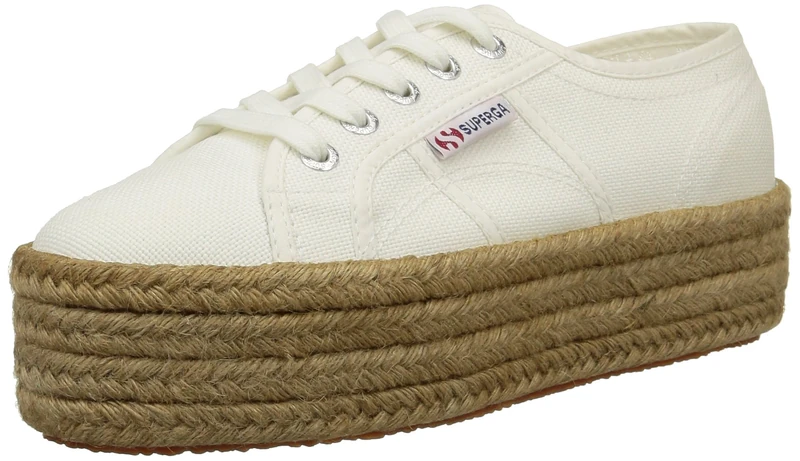 Superga Women's 2790-cotropew Espadrille Shoes, White, 6.5 UK