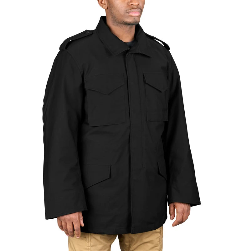 Propper Men's M65 Field Coat, Black, X-Large Long