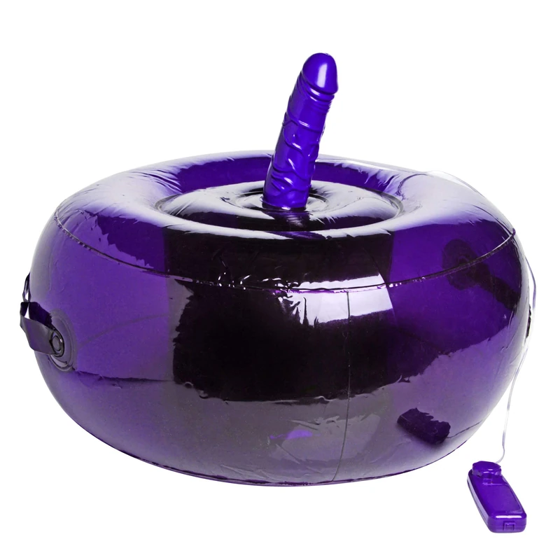 Trinity Vibes Purple Inflatable Seat with Vibrating Dong