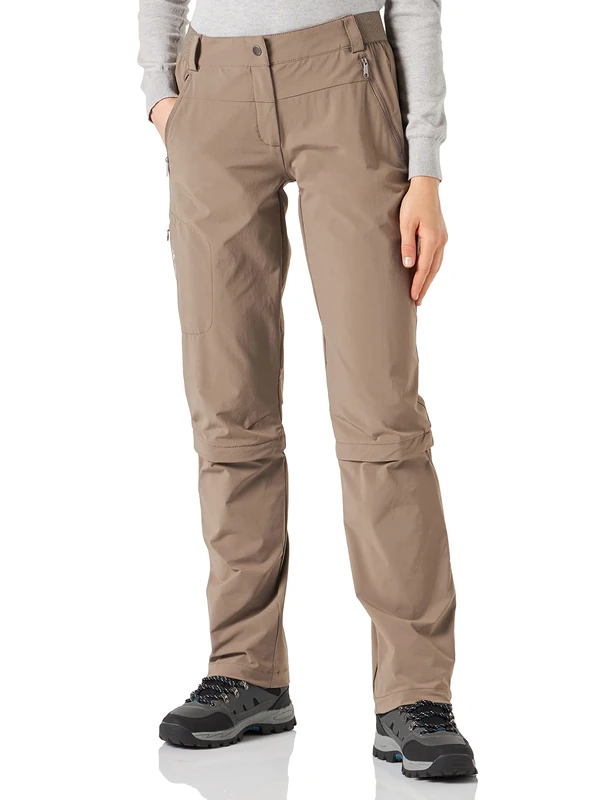 Vaude Women's Farley Stretch Capri T-Zip II Short Pants - Brown/Coconut, Size 46
