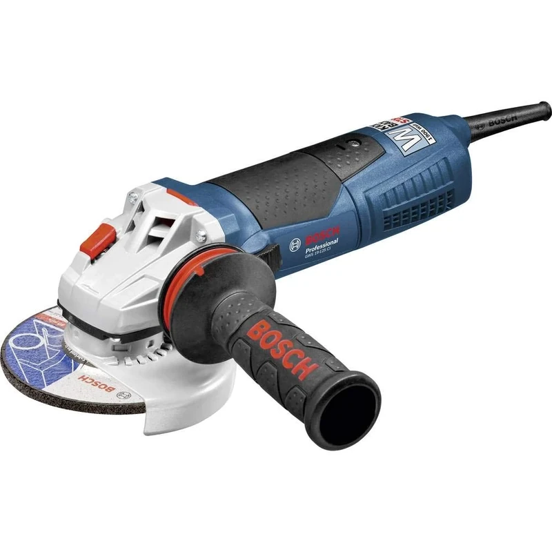 Bosch Professional GWS 19-125 CI Angle Grinder (incl. dust Protection Filter, mounting Flange, Clamping nut, Protective Guard, Two-Hole Spanner, Auxiliary Handle)