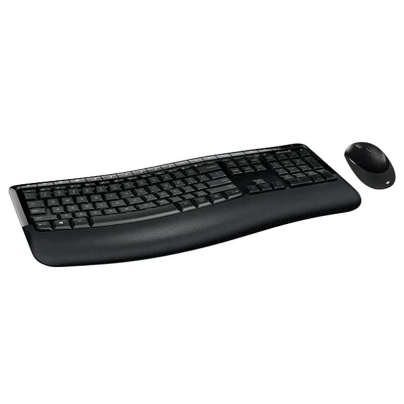 Microsoft Wireless Comfort Desktop 5050 UK QWERTY Keyboard, Black