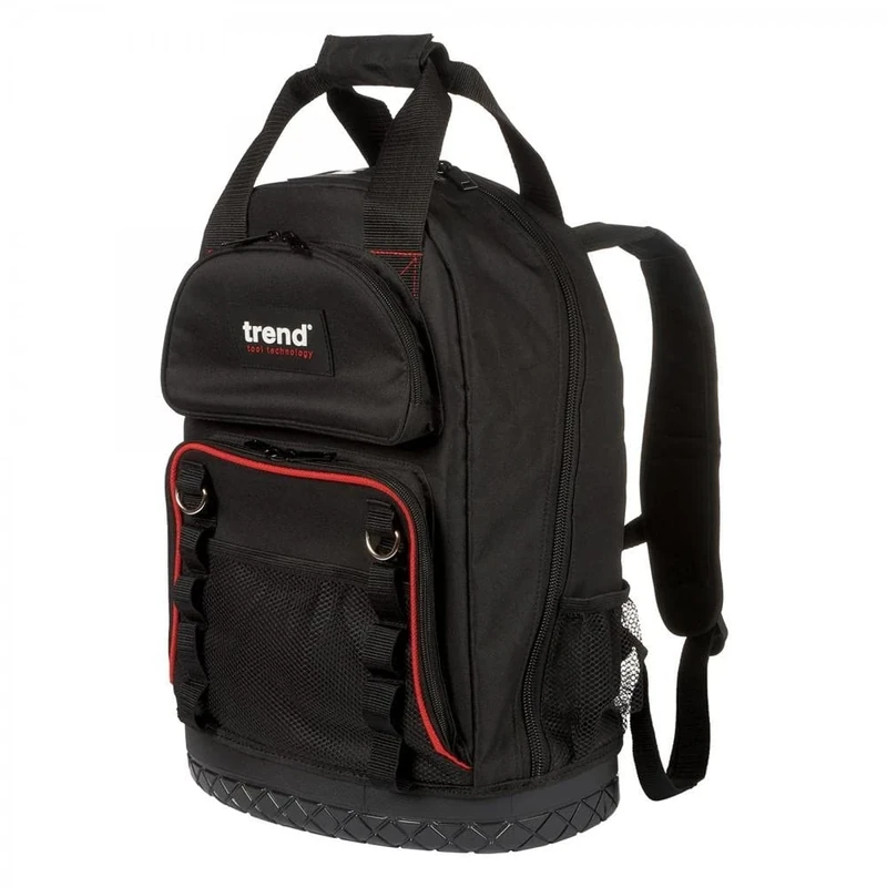 Trend Tool Bag Backpack, Heavy-Duty & Weather Resistant Back Pack, TB/TBP, Black