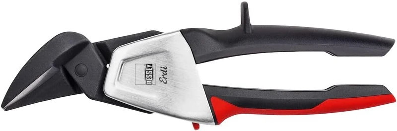Bessey D39ASS Right Hand Cut Shape and Straight Cutting Snips, Black/Red, 230 mm