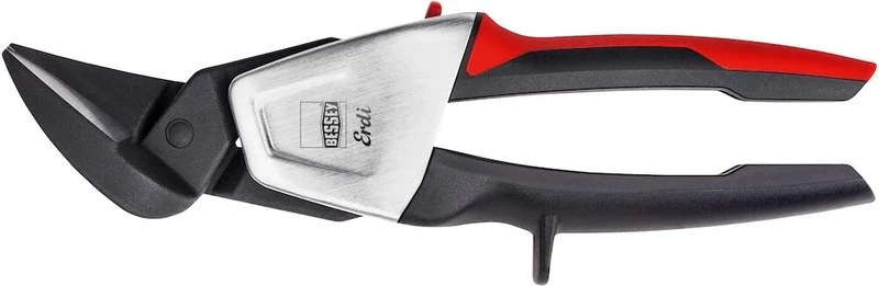 Bessey D39ASSL Left Cutting Shape and Straight Cutting Snips, Black/Red