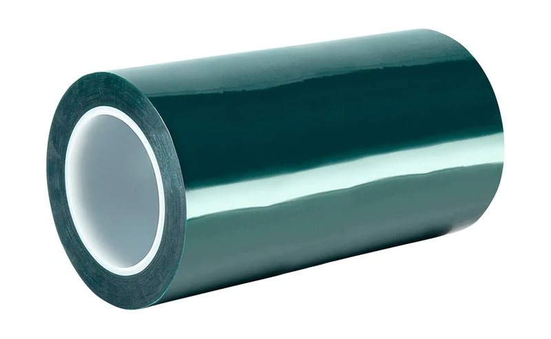 TapeCase M-35" X 72YD Green Polyester/Silicone Adhesive Tape, 72 yd. Length, 35" Width