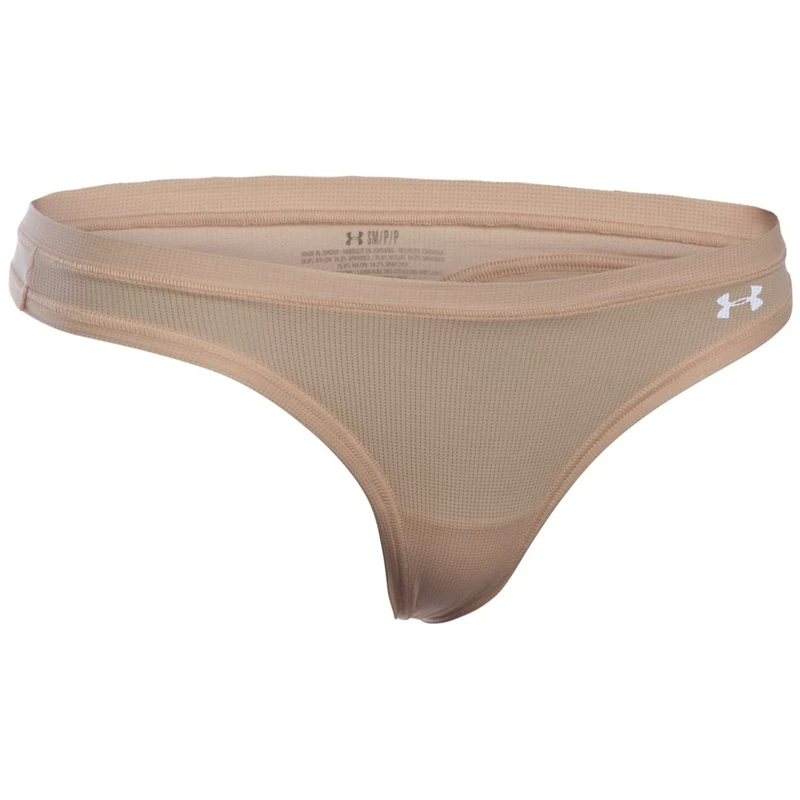 Under Armour Pure Stretch Sheer Thong, Brief Women's, Nude, X-Large