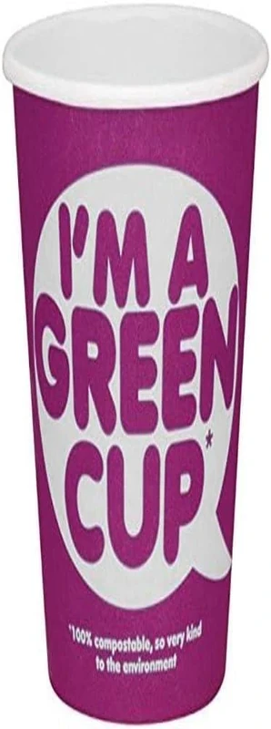BioPak I'm A Green Cup Double Wall Compostable Coffee Cup 8oz / 230ml - Set of 500 - Disposable Hot Cups