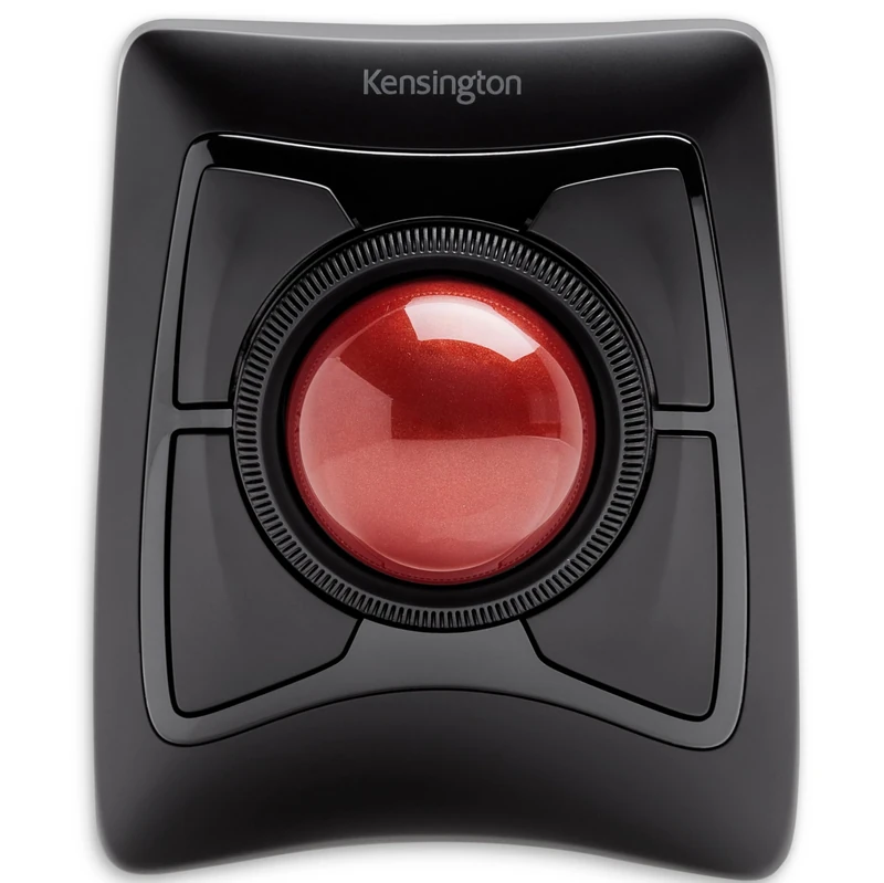 Kensington Expert Mouse - Wireless Ergonomic TrackBall Mouse for PC, Mac and Windows with Ambidextrous Design, Optical Tracking, Scroll Ring & 55 mm Ball – Red (K72359WW)