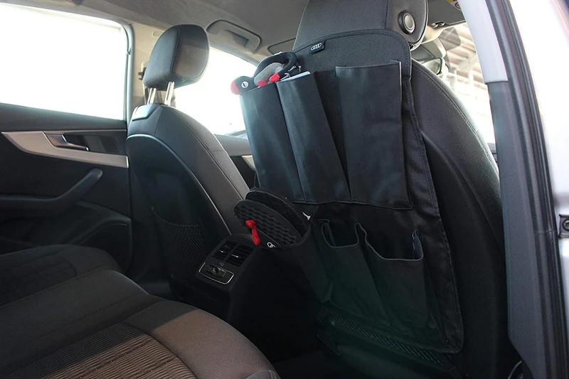 Audi 4L0061609A Shoe Organiser for Headrest/Seat Cover, Soul Black
