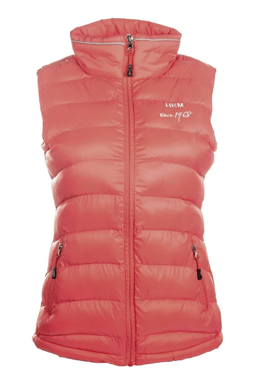 HKM Girl's Extra Light Riding Vest, Coral, 14/15 Years