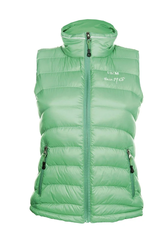 HKM Girl's Extra Light Riding Vest, Green, 12/13 Years