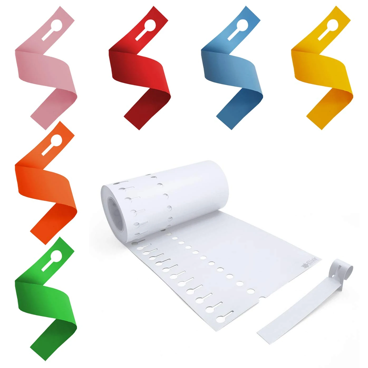 Elixir Gardens Loop Lock Labels | Selection of Colours & Quantities of 100-5000 | Professional Quality Tie-On Plant & Garden Tags | 160mm x 16mm White x 2000