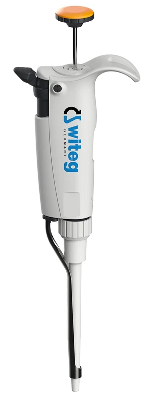 witeg Microliter Pipette WITOPET premium, 0,2-2,0 µl, highest accuracy and precision, ergonomic design, optimal weight, low force, DE-M marked, made in Germany