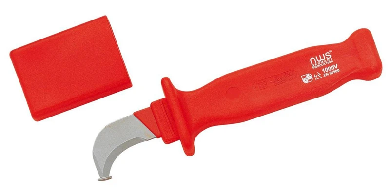 NWS 2043 - Cuchillo desarma Cables hoja curva con tope Protector (40+150 mm)