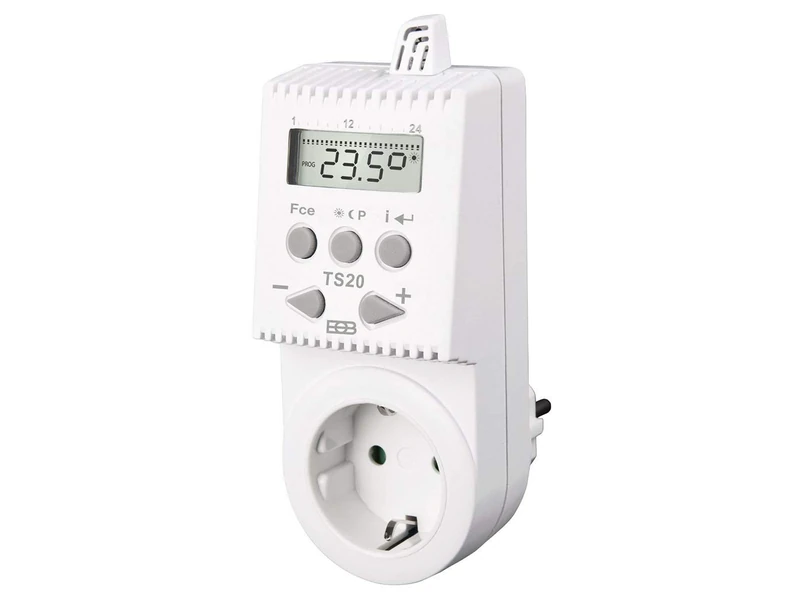 Elektrobock TS20 Thermostat 3680W White, 54 x 137 x 85 mm