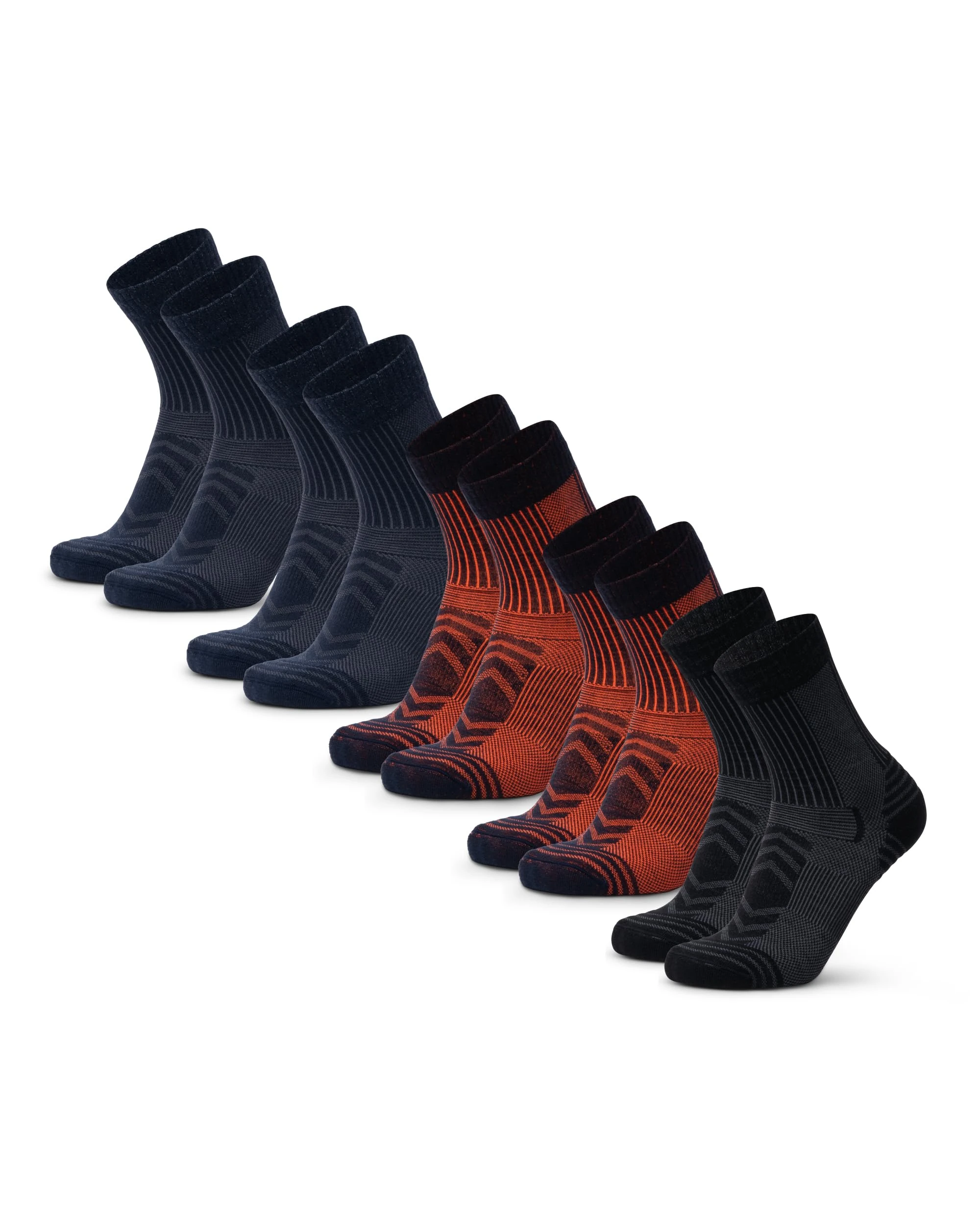 DANISH ENDURANCE Lightweight Merino Wool Hiking Socks, Pack of 3 or 5 - Anti Blister Socks, Warm Men & Women