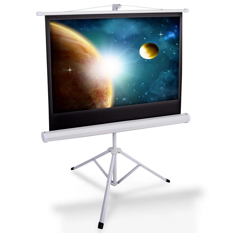 Pyle Home(R) PRJTP42 Floor-Standing Portable Tripod Projector Screen (40),White