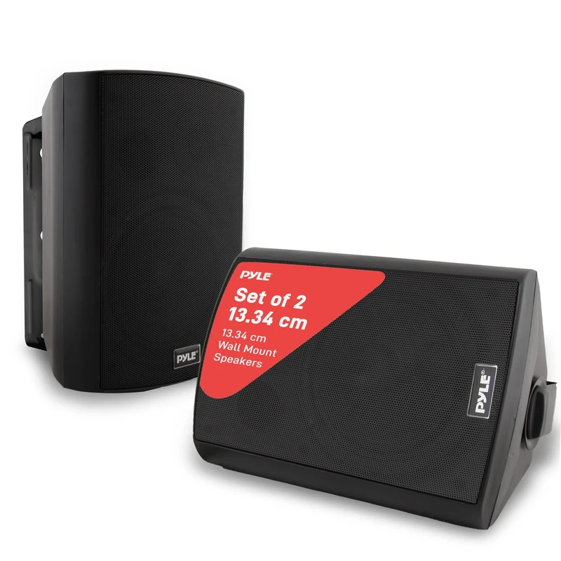 Pyle Bluetooth Speakers, Waterproof Wall-Mounted Speaker System, Indoor/Outdoor, Wireless & Passive, Heavy-Duty Weatherproof Design, Stereo Sound, for Patio, Pool, Deck, Home & Business