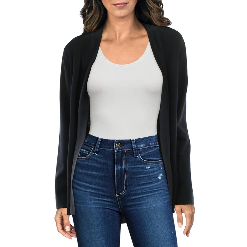 Anne Klein Women's 2 Pocket Cardigan2 포켓 말리부 카디건2 口袋马利布开衫chamarra Malibu De 2 Bolsillosmalibu Strickjacke Mit 2 Taschen Cardigan Sweater, Black, x-Large - Image 1