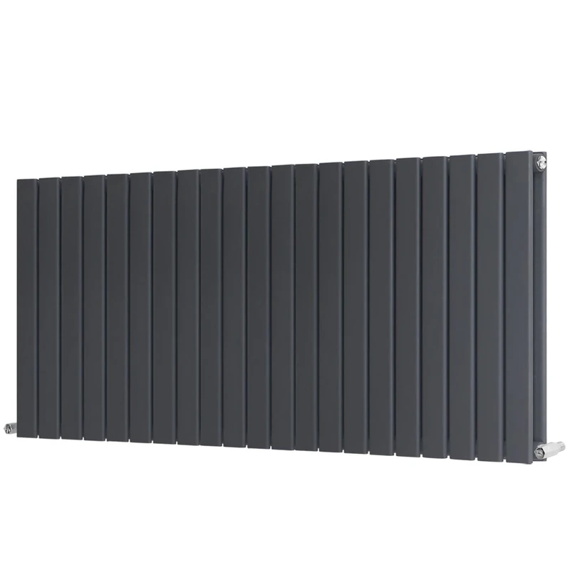 NRG Horizontal Flat Double Column Radiator Anthracite 600x1428 Central Heating Rads