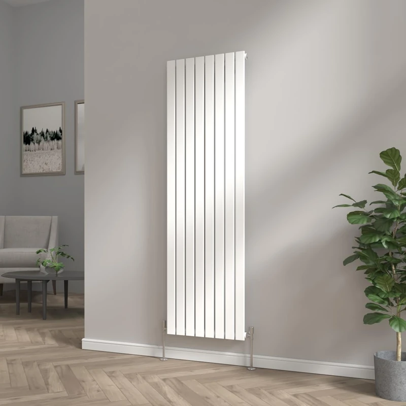 NRG 1800 x 544mm Bathroom Vertical Radiator Gloss White Single Flat Panel