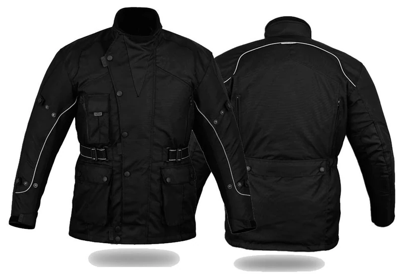 Bikers Gear CJ1019 NOIR Veste Cordura avec protections certifiées CE