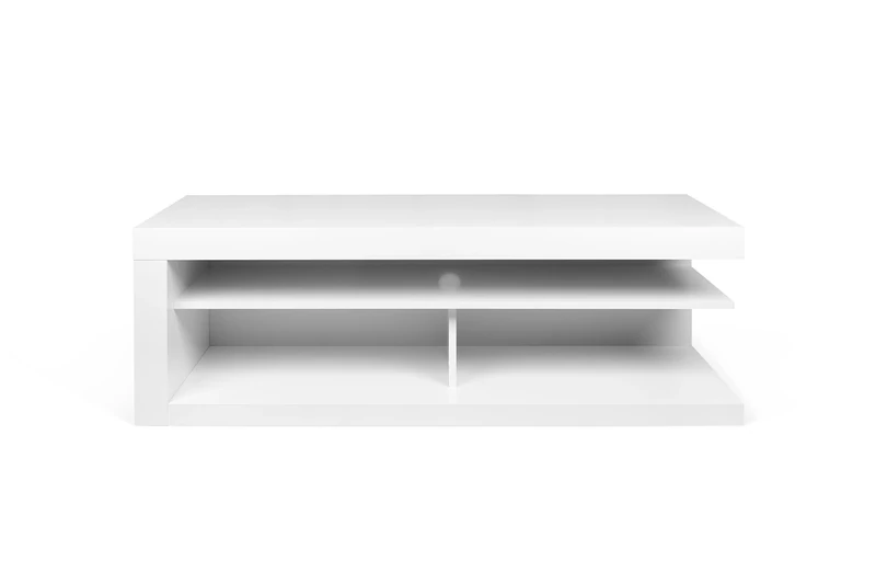 TemaHome Detroit TV Table, Wood, Pure White (Matte), 130x45x45 cm