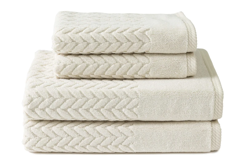 Texere Organic Cotton Jacquard Bath Towels (Black, 6) from Wife