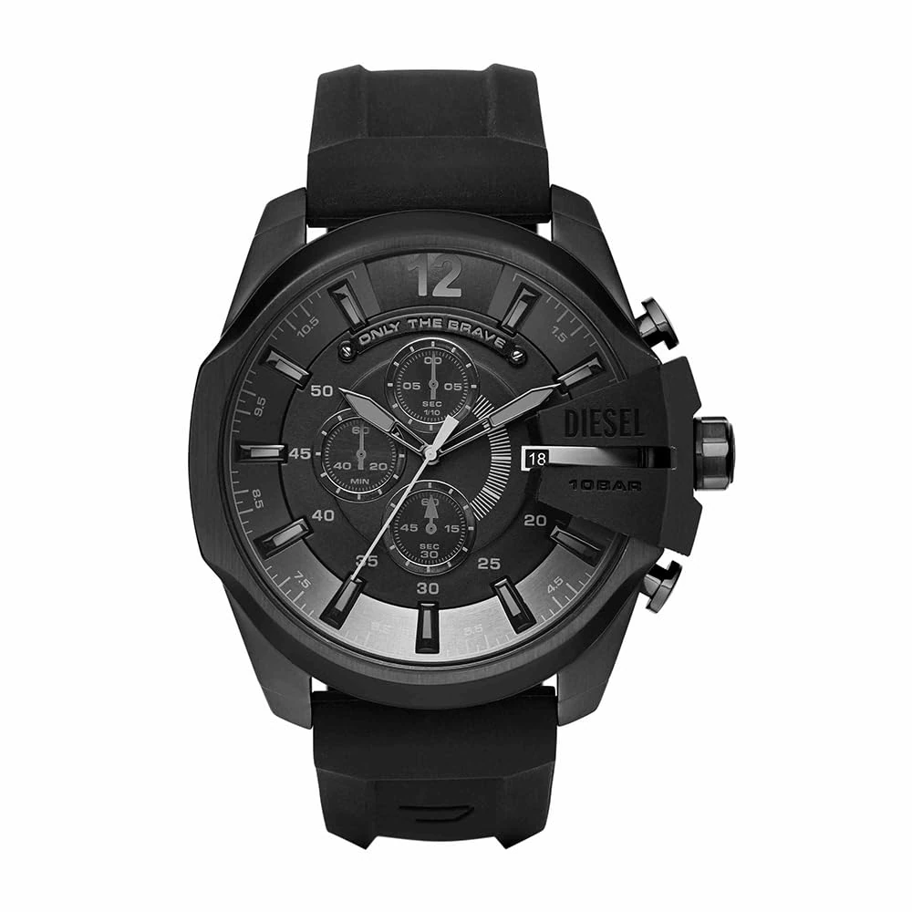 Diesel Watch for Men Diesel Chief Series, Quartz Chronograph Movement, 51 mm Black Stainless Steel Case with a Stainless Steel Strap, DZ4378