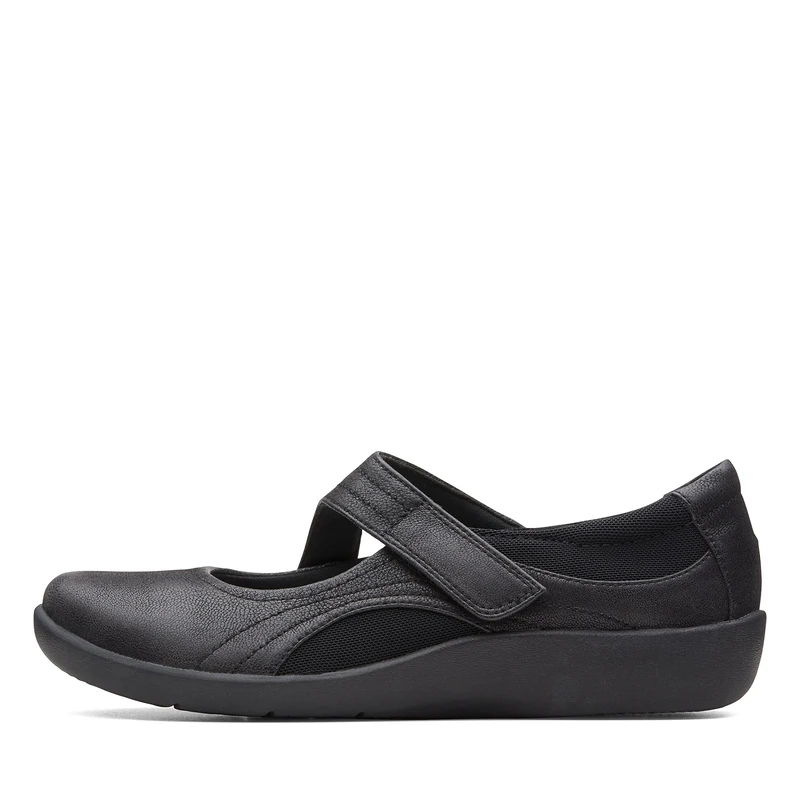 Clarks Women's Sillian Bella Mary Jane Flat, Black, 3.5 UK