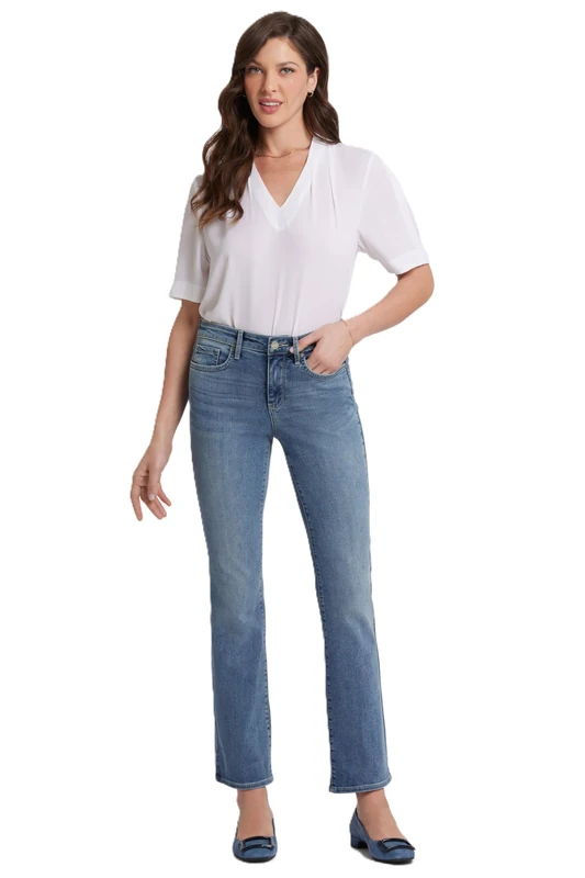 NYDJ Women's Petite Size Barbara Bootcut Jeans - Blue - 0 Petite