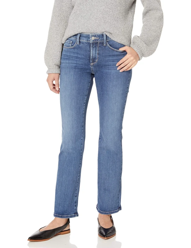 NYDJ Women's Petite Barbara Bootcut Jeans in Stretch Indigo Denim, Heyburn, 6 Petite