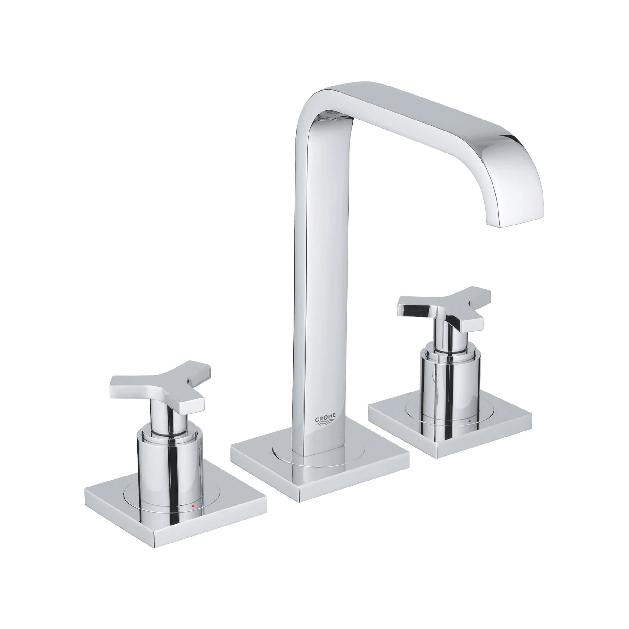 Allure 8 in. Widespread 2-Handle Bathroom Faucet with Cross Handles - 1.2 GPM